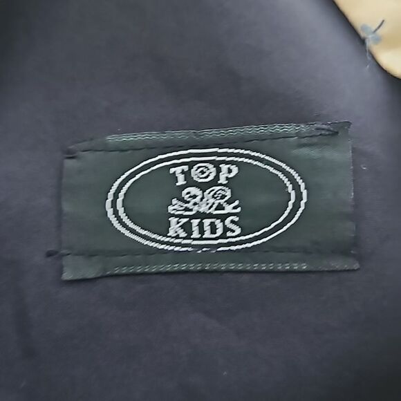 Top Kids Boy's Waist Coat Vest & Tie Size 6 Yellow & Navy Blue - Picture 6 of 16